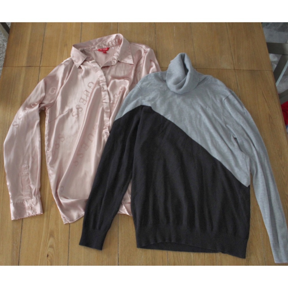 Guess and Premise (2) Piece Long Sleeve Tops Small Preowned
